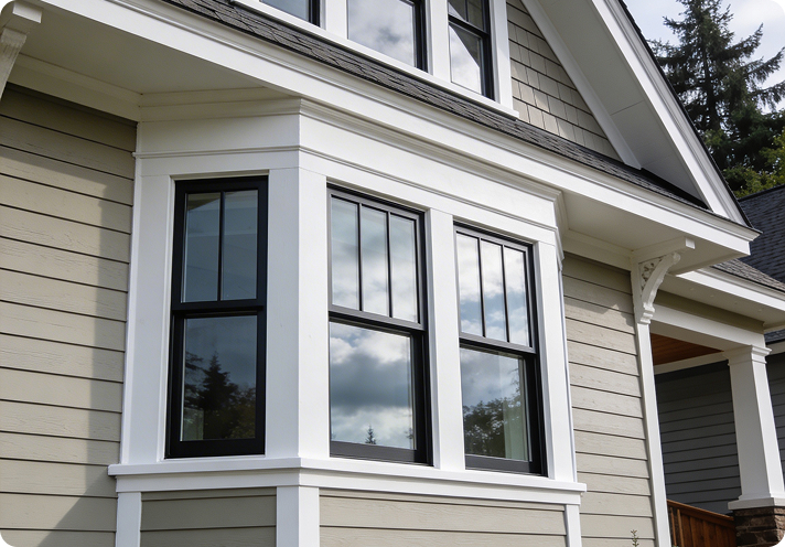 Aerial view of downtown Portland with city buildings and bridges over the Willamette River.